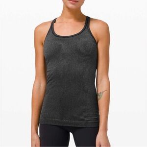 Lululemon Ebb to Street charcoal gray Tank Top size 8
